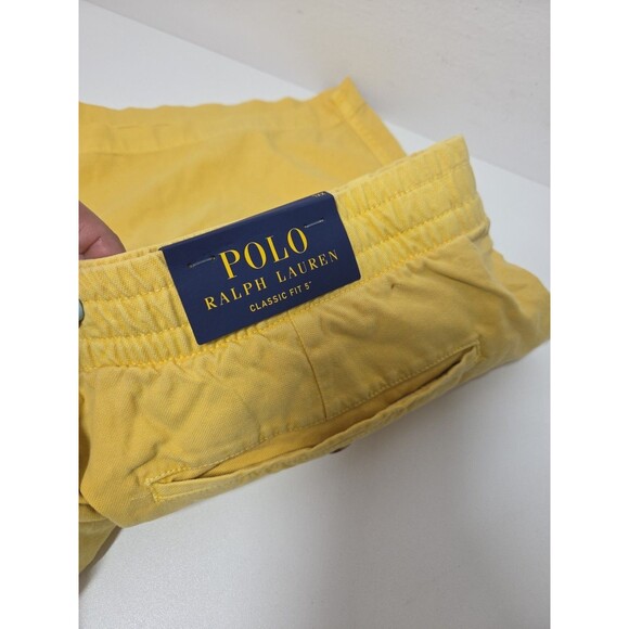 NEW Ralph Lauren Polo Mens 5" Stretch Classic Fit Chino Short Yellow XXL Preppy - Picture 12 of 15